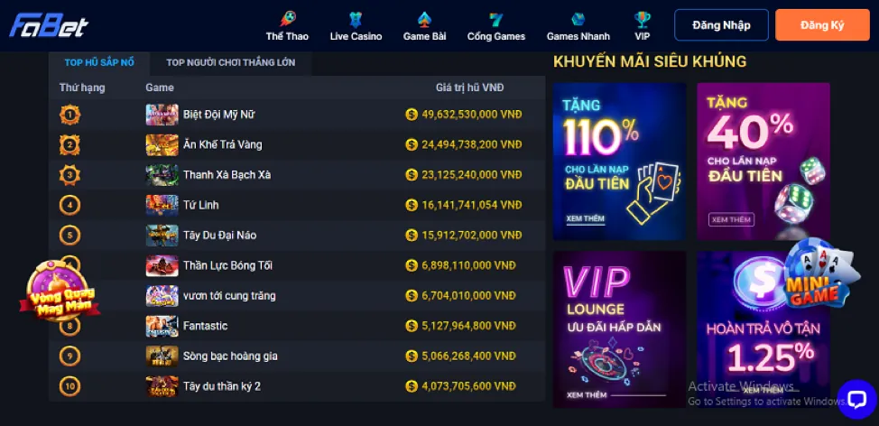 Chương trình VIP a888 casino với các đặc quyền